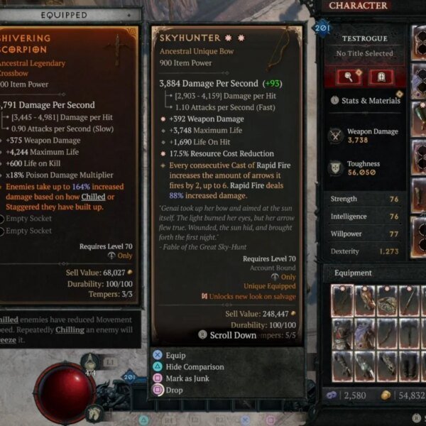 All Rogue Uniques in Diablo 4