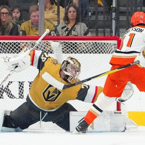Contentious third-period objective carries Knights previous Ducks in Game 1