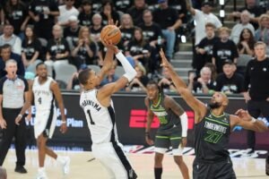 Spurs blow previous Timberwolves, even collection in Game 2