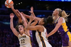 Caitlin Clark scores 23 as Fever deal with Sparks for first win