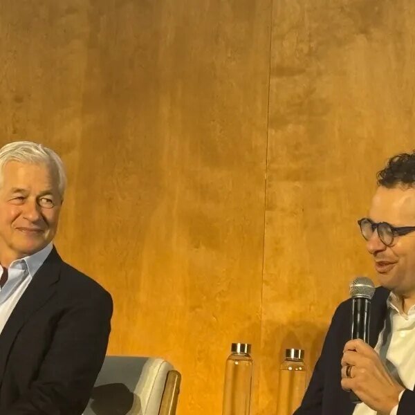 Jamie Dimon and Dario Amodei sidestep query about whether or not the&hellip;
