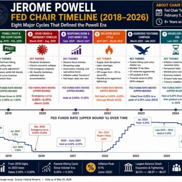 Powell exits after one of many wildest Fed eras in historical past