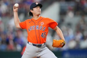 Houston Astros throw mixed no-hitter in 9-0 blowout over Texas Rangers