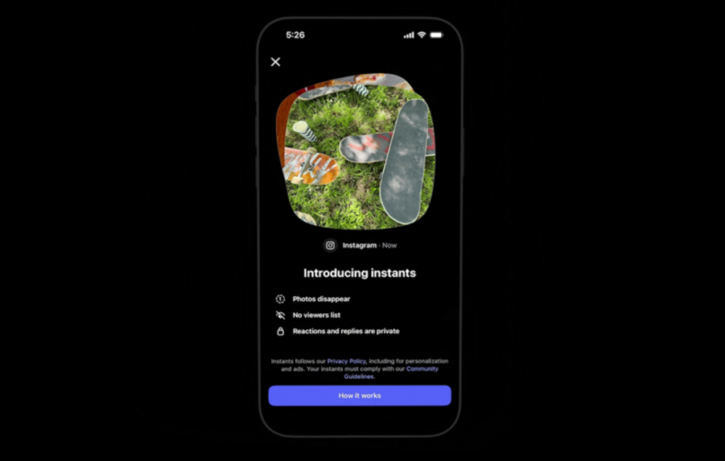 Instagram’s new ‘Instants’ function combines parts from Snapchat and BeReal