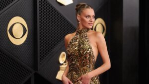 Kelsea Ballerini turns heads in sheer metallic costume on Instagram submit