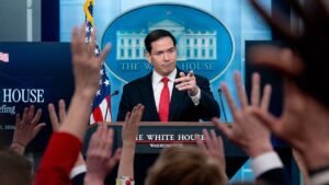 Rubio leads White House briefing, earns viral reward earlier than Italy journey