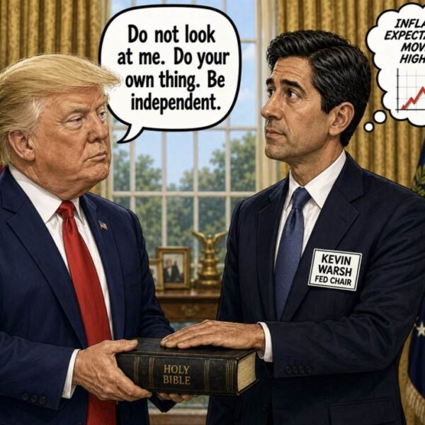 Trump: I count on Kevin Warsh to go down as one of…
