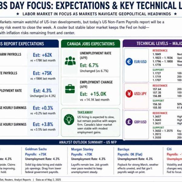 It is jobs day. What technical ranges are in play for the&hellip;