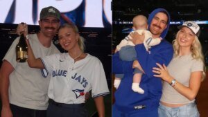 “So stunning” – Alex Bregman’s spouse Reagan gushes over Shane Bieber’s partner Kara’s stylish look in J.Crew Reverie gown