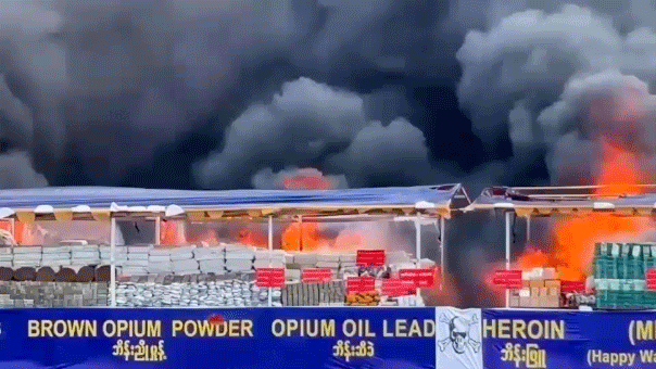 Burma burns $600M price of heroin, meth and different confiscated medication