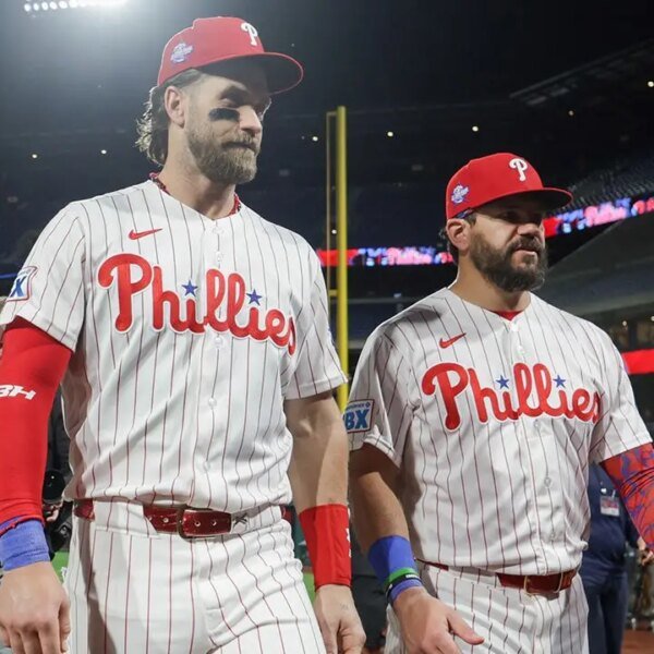Kyle Schwarber hits three house runs, Bryce Harper cycles in Phillies rout