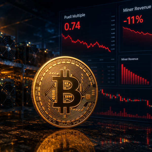 Bitcoin Puell Multiple Falls To 0.74 As Miner Revenue Slides