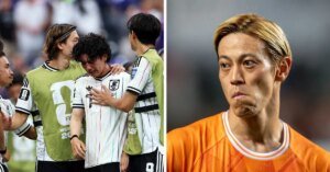 Former Japan FIFA World Cup hero Keisuke Honda reacts with message after Blue Samurai crash out of 2026 event