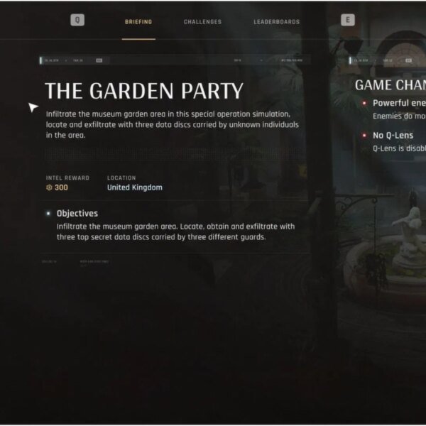 007 First Light Operations Walkthrough: The Garden Party