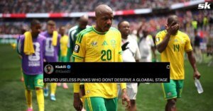 "Cowardly football", "They deserve this" – Fans blast South Africa after their exhibiting in loss to Canada which confirmed FIFA World Cup exit