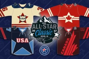 ECHL Unveils Retro Jerseys for Canada vs. USA All-Star Classic in 2027