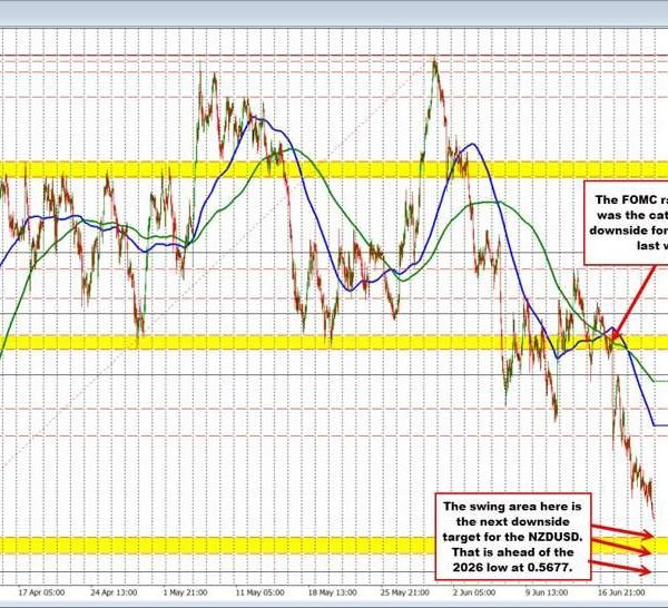 NZDUSD trades to new lows. Stretches towards lows for the 12 months