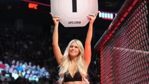 UFC Octagon Girls get coated in pink, white and blue forward of Freedom 250 on the White House