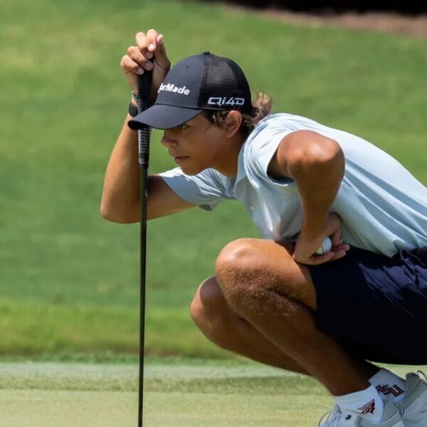 Charlie Woods scuffles at Junior PGA, hovering close to lower line