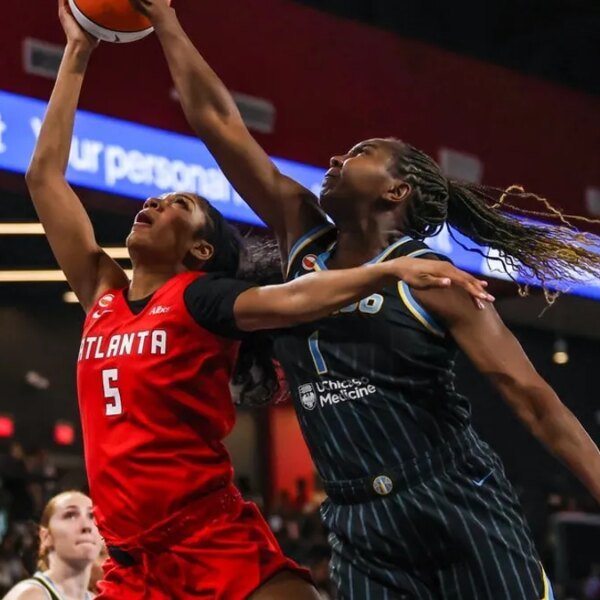 Angel Reese exits Dream’s win after injuring leg