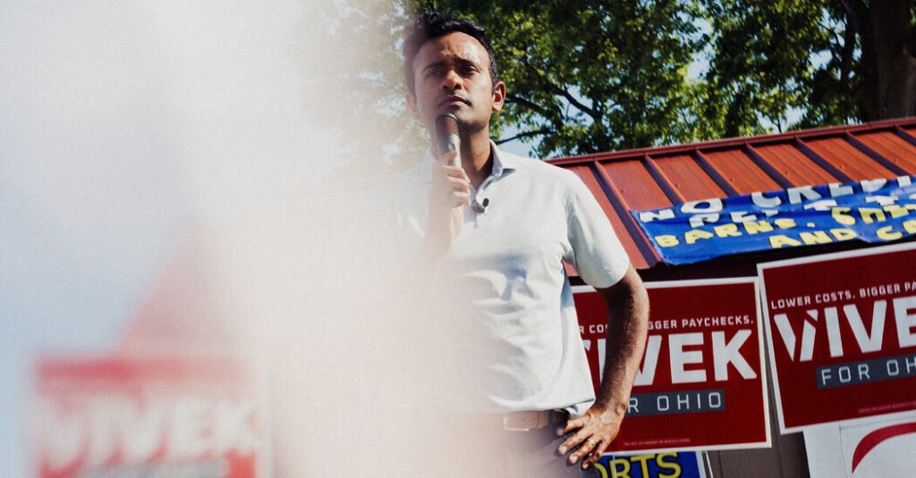 Opinion | Vivek Ramaswamy Wants to Be the Future. First He Has to Win.