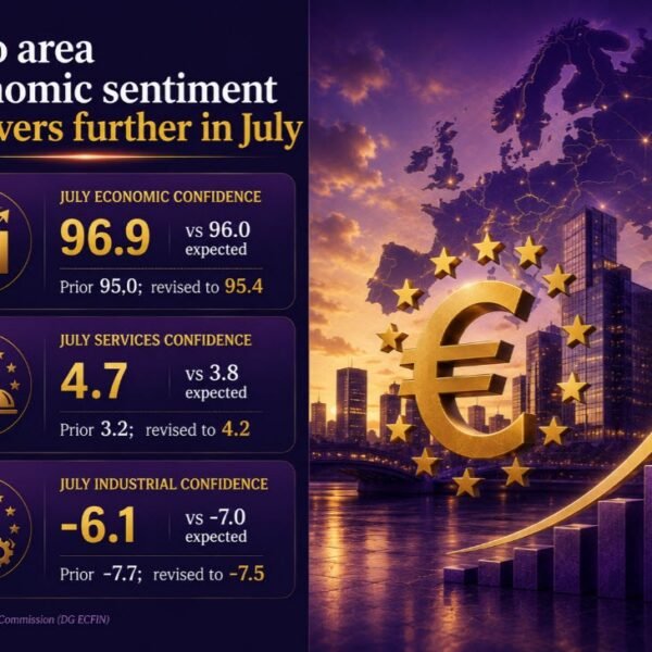 Euro space financial sentiment sees an additional rebound in July