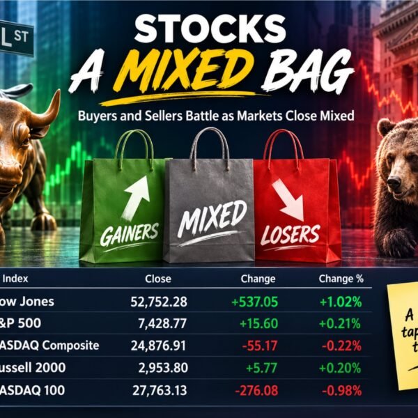 US inventory sample continues. Dow up. Nasdaq down