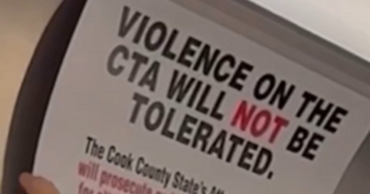 THAT SHOULD DO IT: Chicago Officials Put Signs in Subway Cars That Say ‘Violence Will Not be Tolerated’ (VIDEO)