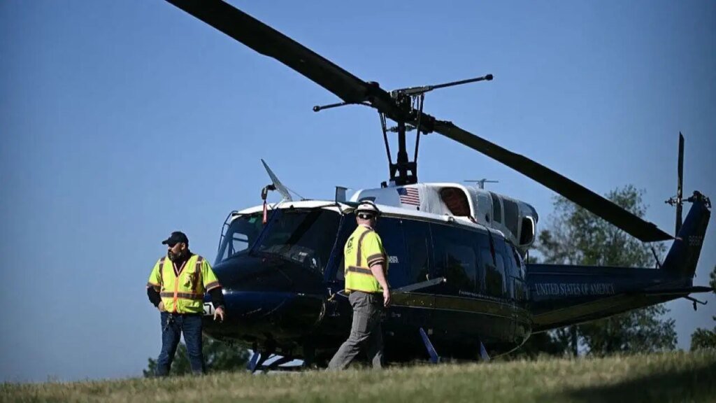 U.S. Air Force helicopter makes emergency touchdown over mechanical problem