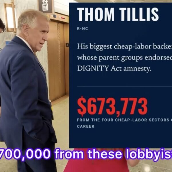 RINO Thom Tillis SNAPS at Reporter When Confronted If Donor Money from…