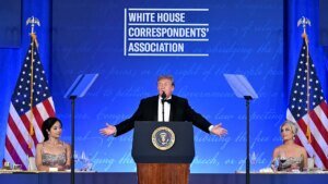 Trump softens White House Correspondents’ Dinner speech after assault