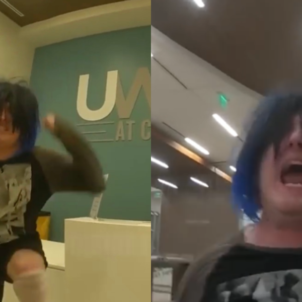 GOING VIRAL: Blue Haired Trans Student LOSES IT, Attacks Cops When Officer…