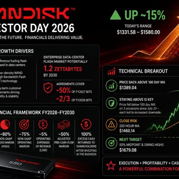 Sandisk surges as Investor Day impresses Wall Street