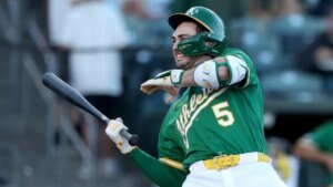 Athletics’ Jacob Wilson (bruised hand) exits after getting hit by pitch