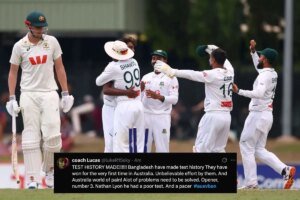 "Bravo on taking it to the Aussie" – Fans overjoyed as Bangladesh stuns Australia by 9 wickets in AUS vs BAN 2026 1st Test