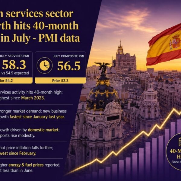 Spain’s providers sector continues to impress as enterprise exercise rose markedly in…