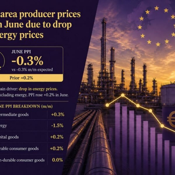 Drop in vitality costs drive fall in Eurozone producer costs in June