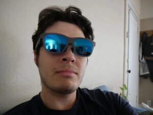 Is the easiest way to look at a film on a pair of sun shades?
