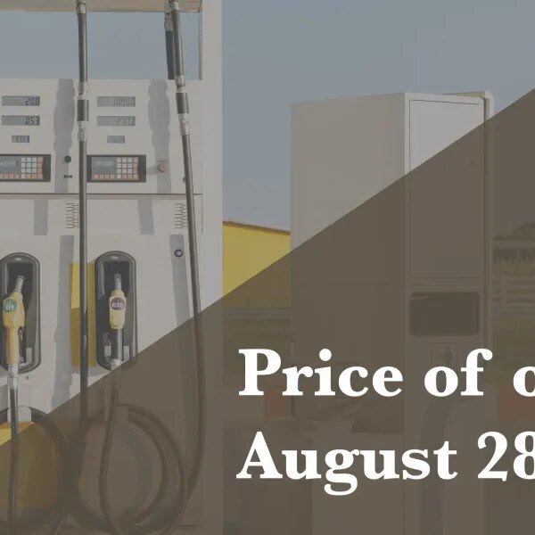 Current value of oil as of Aug. 28, 2026