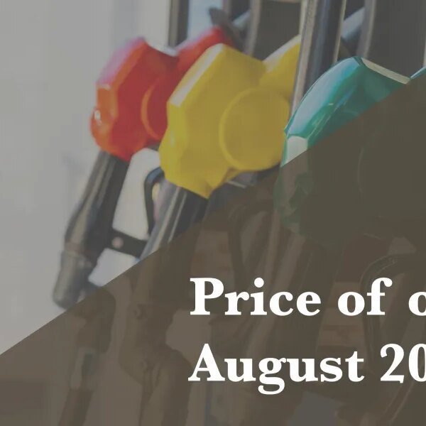 Current worth of oil as of Aug. 20, 2026