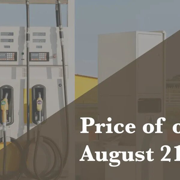 Current value of oil as of Aug. 21, 2026