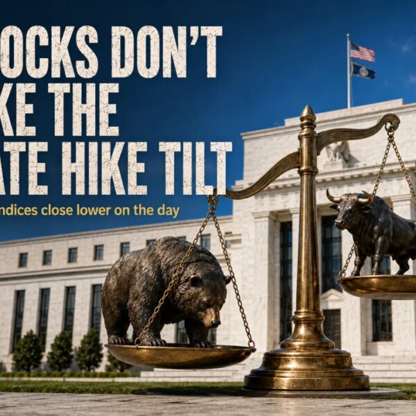 US shares don’t love the speed hike tilt. Close decrease on the…