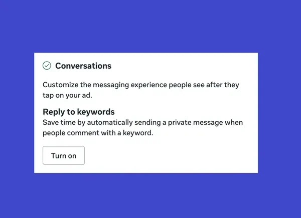 Meta checks auto-DM response for Instagram advert feedback