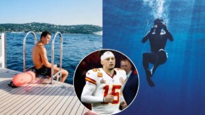 “Patrick Mahomes would never” “Man card revoked”: NFL followers mock Tom Brady for pinching nostril whereas diving throughout trip