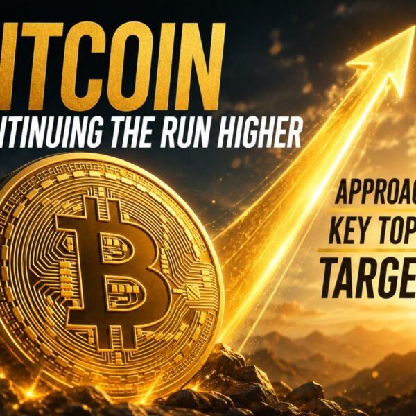 Bitcoin continues the run larger and appears towards swing space and retracement…