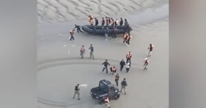 WATCH: French Police Attacked by Illegals as They Intercept Inflatable Boat Trying to Cross the Channel Into the UK