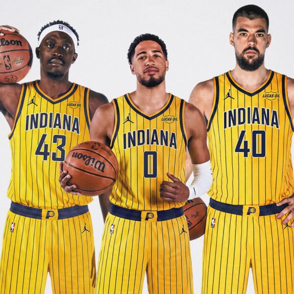 Indiana Pacers Unveil New Gold Statement Edition Uniforms With Pinstripes