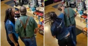 “I’m Gonna Beat Your A**- Amazon Delivery Driver Violently Assaults Senior Citizen Inside Gas Station for Completely Senseless Reason (VIDEO)