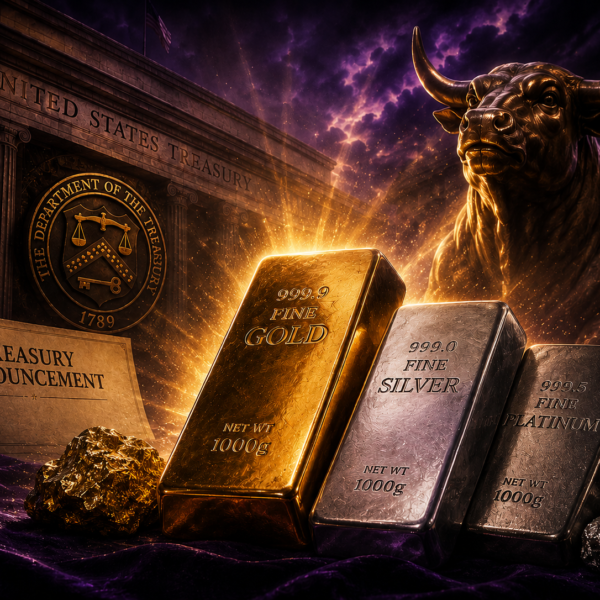 Precious metals surge after shock US Treasury announcement to assist longer-dated securities