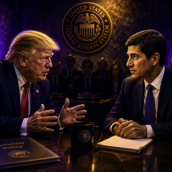 Trump says a fee hike is not fully as much as Warsh,…